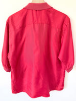 Lade das Bild in den Galerie-Viewer, *Aigner* Bluse Seide Rot Basic (XL)
