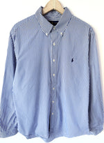 Lade das Bild in den Galerie-Viewer, *Ralph Lauren* Hemd Blockstreifen Blau (XL)
