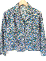 Lade das Bild in den Galerie-Viewer, Bluse 80s Stiefmütterchen Flieder (L)
