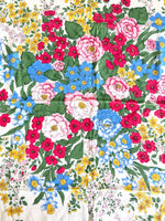 Lade das Bild in den Galerie-Viewer, *Seide* Tuch 80s Blumen Pastell Mint
