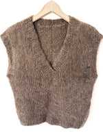 Lade das Bild in den Galerie-Viewer, *Mohair Wolle* Pullunder Handmade Braun (L-XL)
