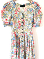 Lade das Bild in den Galerie-Viewer, *Wiesn Kollektion* Kleid Folklore Wildblumen Pastell (M-L)

