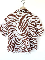 Lade das Bild in den Galerie-Viewer, *Leinen* Bluse Premium Basic Zebra (XL)
