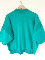 Lade das Bild in den Galerie-Viewer, *Fred Perry* Sweatjacke 80s Cardigan Türkis (L-XL)
