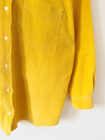 Lade das Bild in den Galerie-Viewer, Cord Bluse 90s Sonnenblumen Gelb (M)
