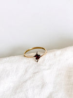 Lade das Bild in den Galerie-Viewer, *925 Sterling Silber* Vintage Ring Vergoldet Rotbraun (56/16)
