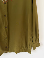 Lade das Bild in den Galerie-Viewer, *Seide* RARE Blouson Bluse 80s Bohemian (L)
