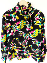 Lade das Bild in den Galerie-Viewer, *Seide* Bluse 80s Psychedelic Print (M-L)

