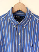 Lade das Bild in den Galerie-Viewer, *Ralph Lauren* Hemd Nadelstreifen Blau (M)
