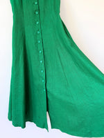 Lade das Bild in den Galerie-Viewer, *Leinen* Trägerkleid Handmade Premium Basic Grün (M-L)

