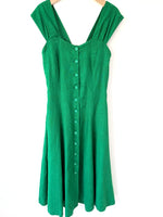 Lade das Bild in den Galerie-Viewer, *Leinen* Trägerkleid Handmade Premium Basic Grün (M-L)

