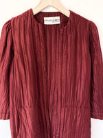Lade das Bild in den Galerie-Viewer, *Seide* Kimono Blazer Stepp Rostrot (M)
