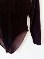 Lade das Bild in den Galerie-Viewer, *Samt* Body 90s Basic Braun (S-M)

