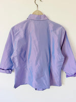 Lade das Bild in den Galerie-Viewer, *Seide* Bluse Premium Basic Flieder Shiny (M)
