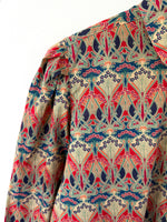 Lade das Bild in den Galerie-Viewer, Bluse Jugendstil Print 90s Bohemian (L)
