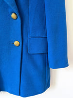 Lade das Bild in den Galerie-Viewer, *Escada* RARE Blazer Zweireiher Angora Blau (M)
