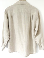Lade das Bild in den Galerie-Viewer, *Leinen* Bluse Premium Basic Beige Perlmutt (L)
