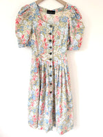 Lade das Bild in den Galerie-Viewer, *Wiesn Kollektion* Kleid Folklore Wildblumen Pastell (M-L)

