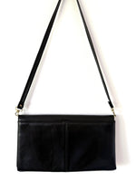 Lade das Bild in den Galerie-Viewer, Ledertasche Schwarz 80s Clean Clutch
