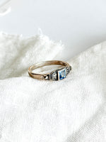 Lade das Bild in den Galerie-Viewer, *925 Sterling Silber* Vintage Ring Jugendstil Blau (54/14)
