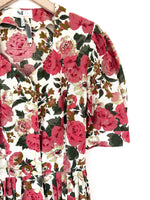 Lade das Bild in den Galerie-Viewer, *Wiesn Kollektion* Kleid Folklore Leinen Rosen (M)

