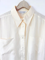 Lade das Bild in den Galerie-Viewer, *Seide* Bluse Premium Basic Creme (L)

