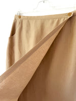 Lade das Bild in den Galerie-Viewer, *Leinen* Wickelrock Premium Basic Beige (L-XL)
