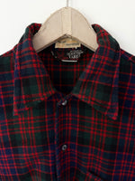 Lade das Bild in den Galerie-Viewer, *Wolle* Overshirt Hemd 80s Scottish Tartan (L)
