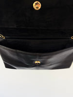 Lade das Bild in den Galerie-Viewer, Ledertasche Schwarz 80s Clean Clutch
