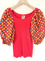Lade das Bild in den Galerie-Viewer, RARE Shirt 70s Ballonärmel Blümchen (L)
