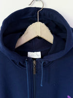 Lade das Bild in den Galerie-Viewer, *Adidas* Sweatjacke 90s Dunkelblau Kapuze (L)

