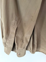 Lade das Bild in den Galerie-Viewer, *Joop* Bluse Seide Premium Basic Khaki (L)
