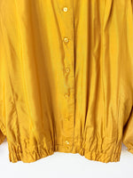 Lade das Bild in den Galerie-Viewer, *Seide* Blouson Bluse 80s Sendgelb (M-L)
