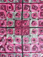 Lade das Bild in den Galerie-Viewer, *Seide* Tuch Handpainted Psychedelic Print
