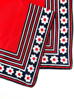 Lade das Bild in den Galerie-Viewer, Tuch 70s Blumen Rot Blau
