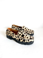 Lade das Bild in den Galerie-Viewer, RARE Loafer Leder Leo Fell Plateau (39)
