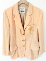 Lade das Bild in den Galerie-Viewer, *Moschino* RARE Blazer Wolle Stick Apricot (L)
