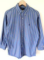 Lade das Bild in den Galerie-Viewer, *Ralph Lauren* Hemd Nadelstreifen Blau (M)
