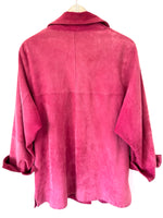 Lade das Bild in den Galerie-Viewer, *Wildleder* Blazer Jacke 80s Altrosa Pink (L-XL)
