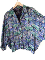 Lade das Bild in den Galerie-Viewer, Blouson 80s Seerosen Print (L-XL)
