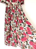 Lade das Bild in den Galerie-Viewer, *Wiesn Kollektion* Kleid Folklore Leinen Rosen (M)
