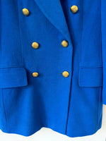 Lade das Bild in den Galerie-Viewer, *Escada* RARE Blazer Zweireiher Angora Blau (M)
