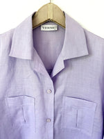 Lade das Bild in den Galerie-Viewer, *Leinen* Bluse Premium Basic Flieder (L)
