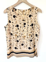 Lade das Bild in den Galerie-Viewer, *Seide* Set aus Bluse &amp; Top 90s Blumen (XL)
