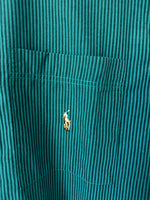 Lade das Bild in den Galerie-Viewer, *Ralph Lauren* Hemd Nadelstreifen Petrol Grün (L)
