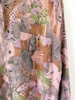 Lade das Bild in den Galerie-Viewer, Hemd 80s Altrosa Jungle Print (L)
