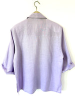 Lade das Bild in den Galerie-Viewer, *Leinen* Bluse Premium Basic Flieder (L)
