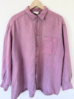 Lade das Bild in den Galerie-Viewer, *Leinen* Overshirt Hemd Basic Flieder (L-XL)
