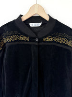 Lade das Bild in den Galerie-Viewer, Samt Blouson Bohemian Stick Gold (L-XL)
