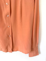 Lade das Bild in den Galerie-Viewer, *Seide* Bluse Premium Basic Peach Manschetten (L)
